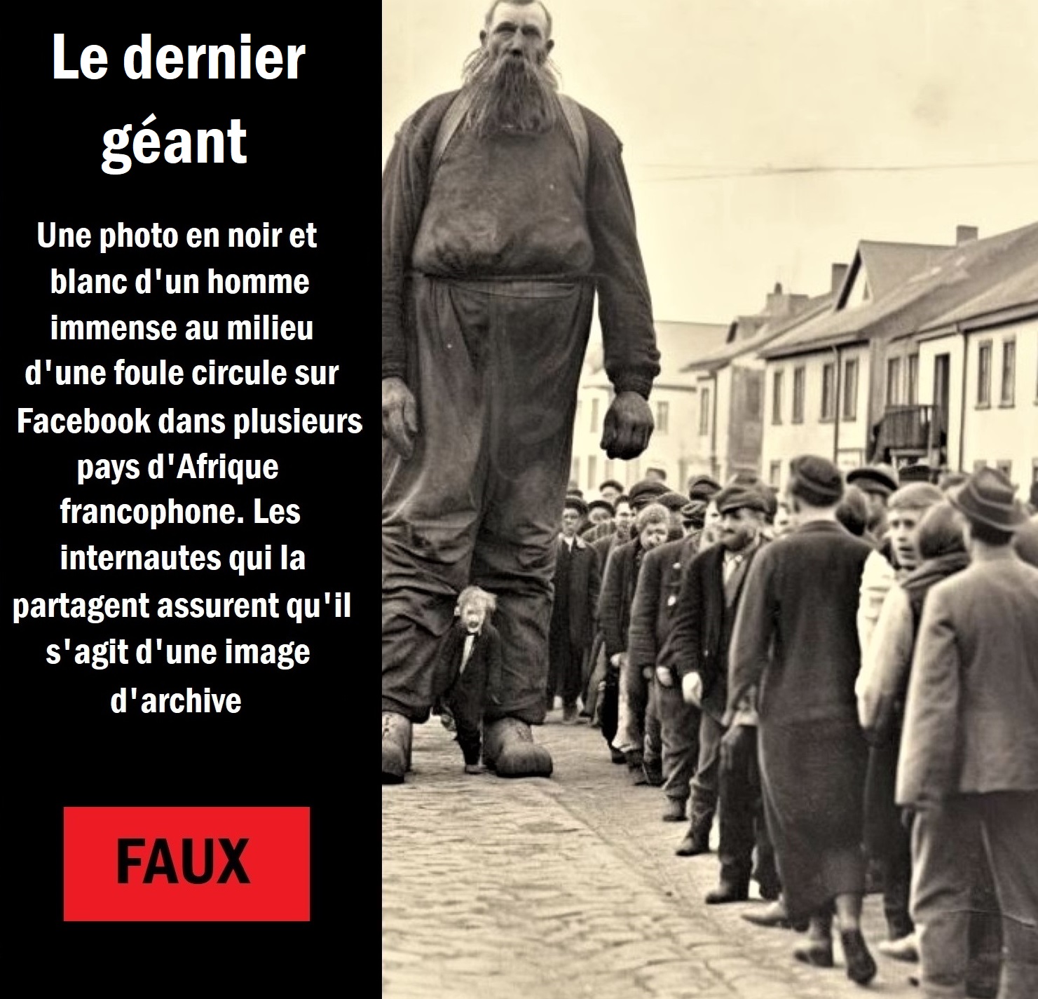 Attention : une photo du dernier géant humain en 1901 a été générée par une IA