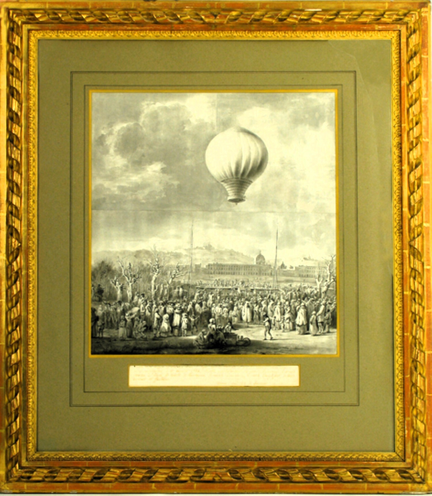 Décollage de la montgolfière des frères Montgolfier à Lyon