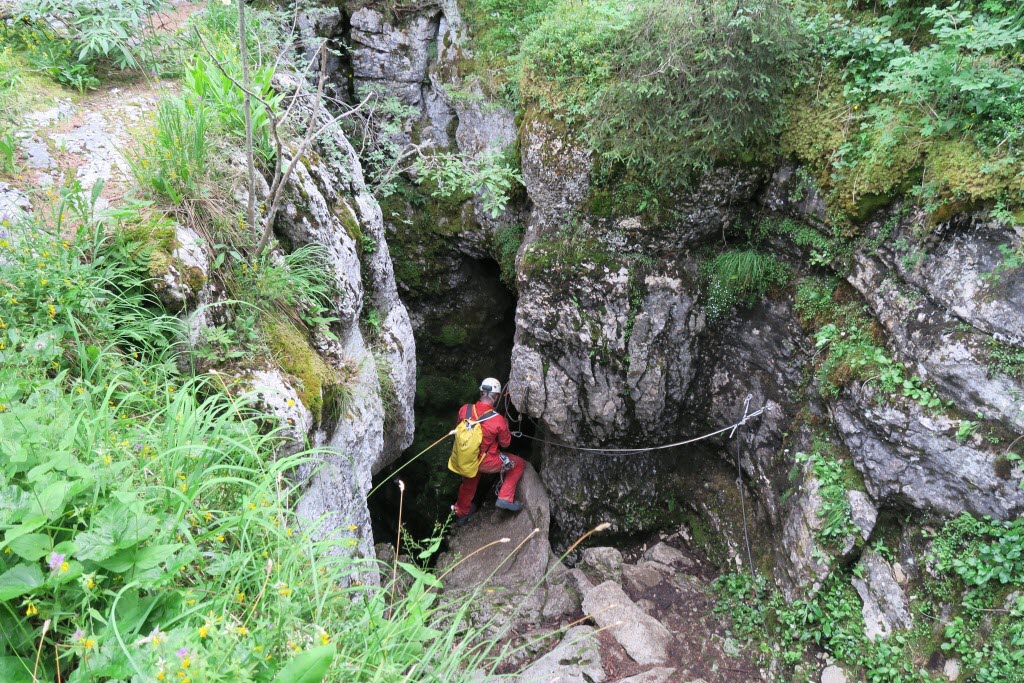 Le record de descente dans le gouffre Berger