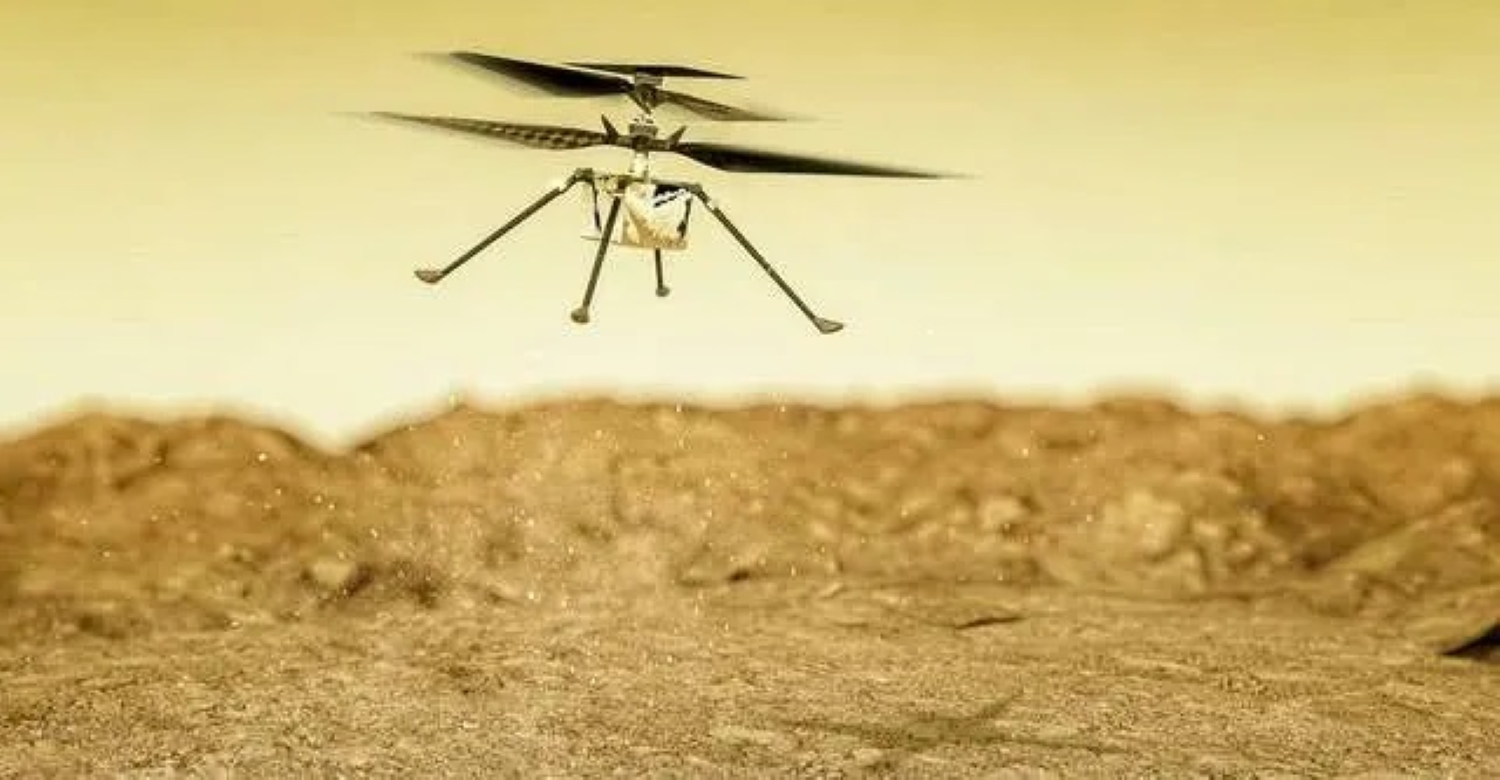 Un objet non identifié s’est accroché à l’hélicoptère Ingenuity sur Mars
